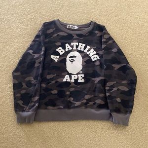 Black Camo Bape sweater.Size men Medium ish small.Official size is medium.
